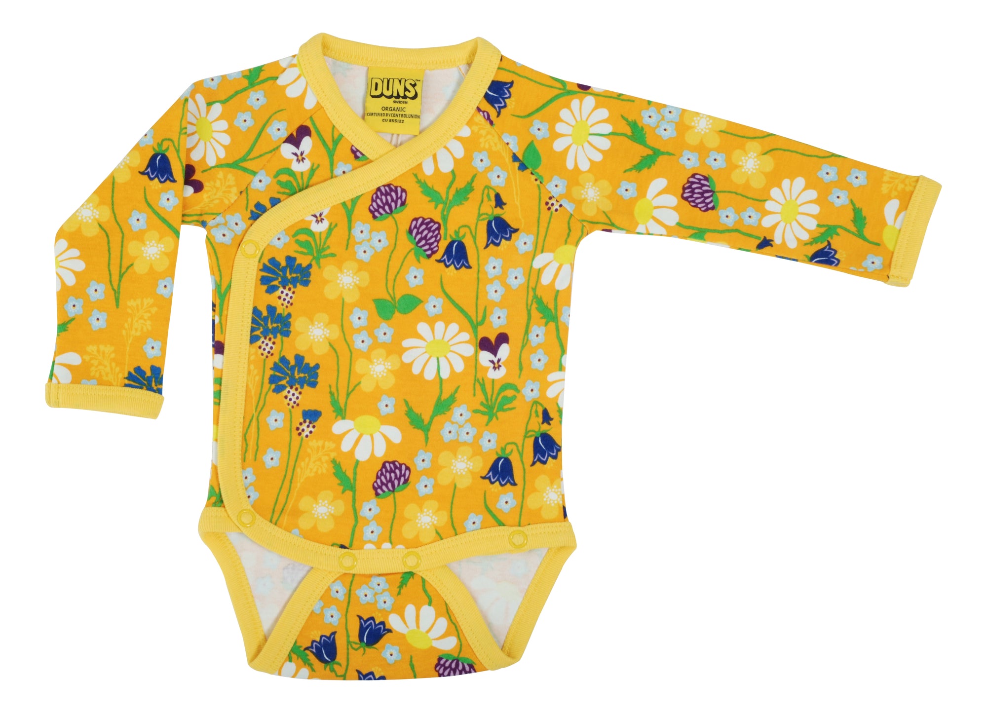 Duns Sweden - Wrap Body Midsummer Flowers Yellow Kimono/Overslag Romper