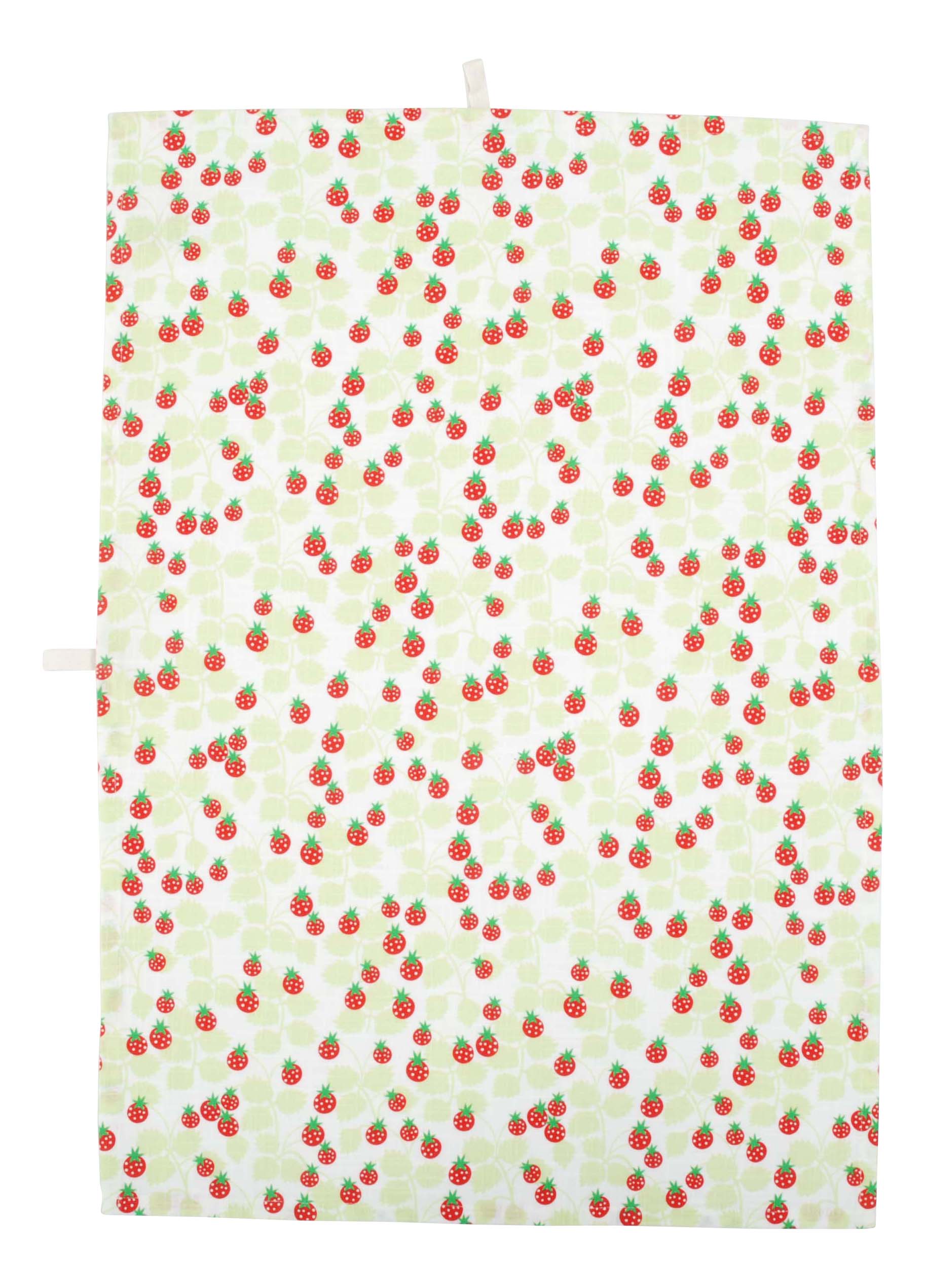 Duns Sweden Kitchen Towel Strawberry Green - Theedoek Aardbeien Groen