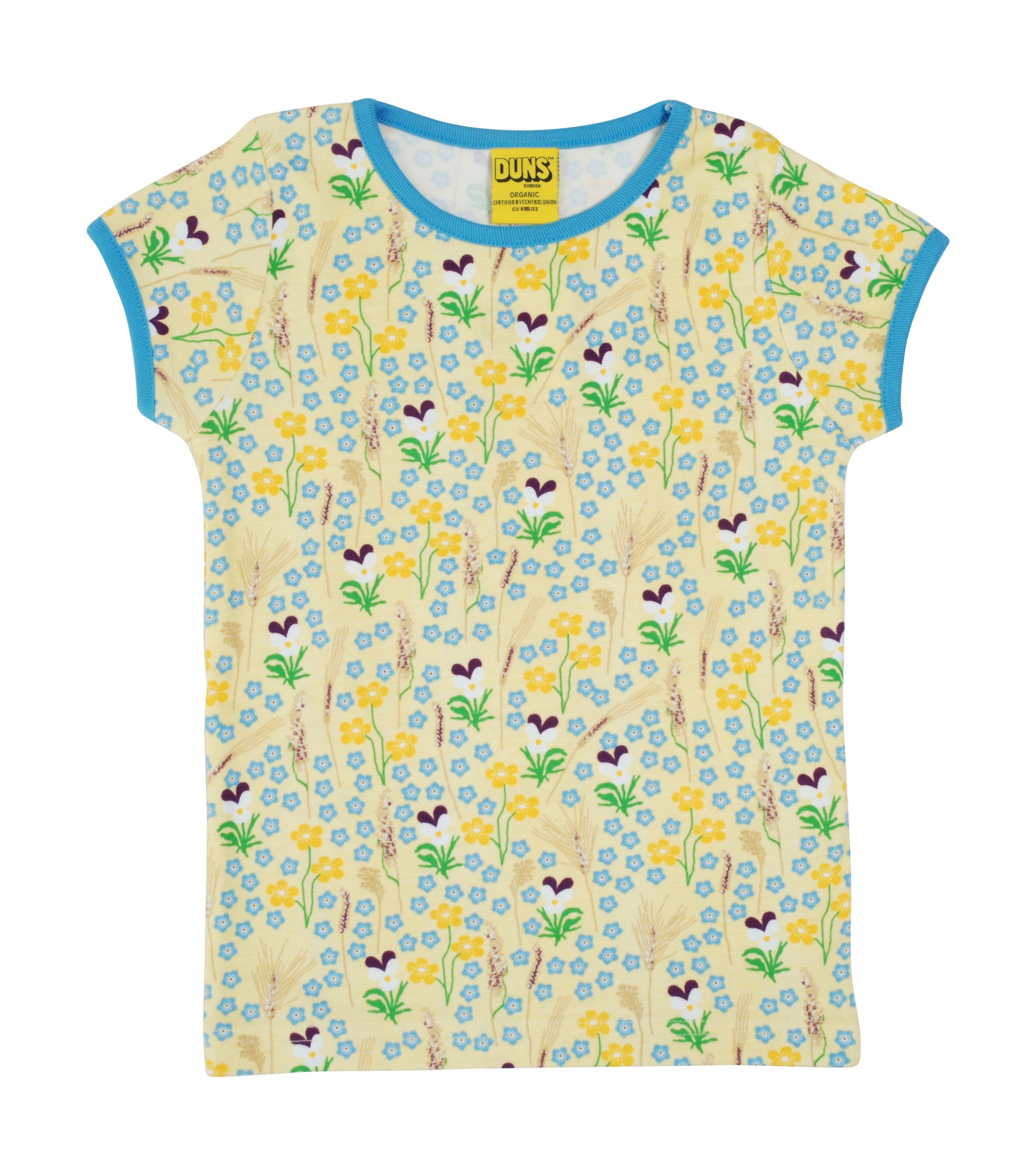 Duns Sweden - T-shirt Meadow Yellow - Shirtje Bloemenweide Geel