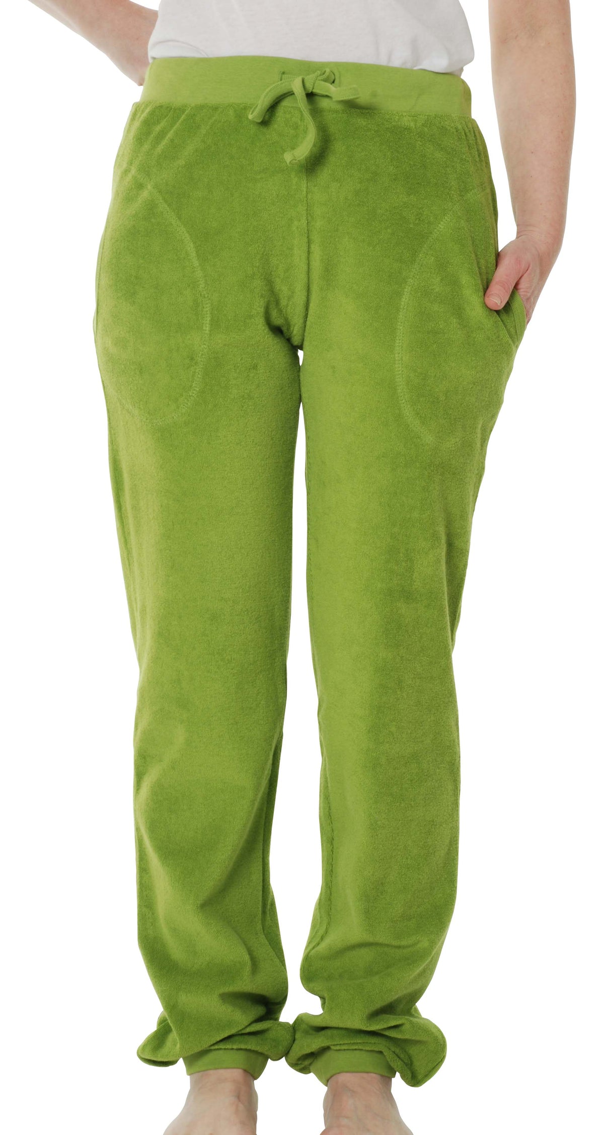 Duns Sweden Adult - Terry Pants  - Badstof Broek Greenery Groen