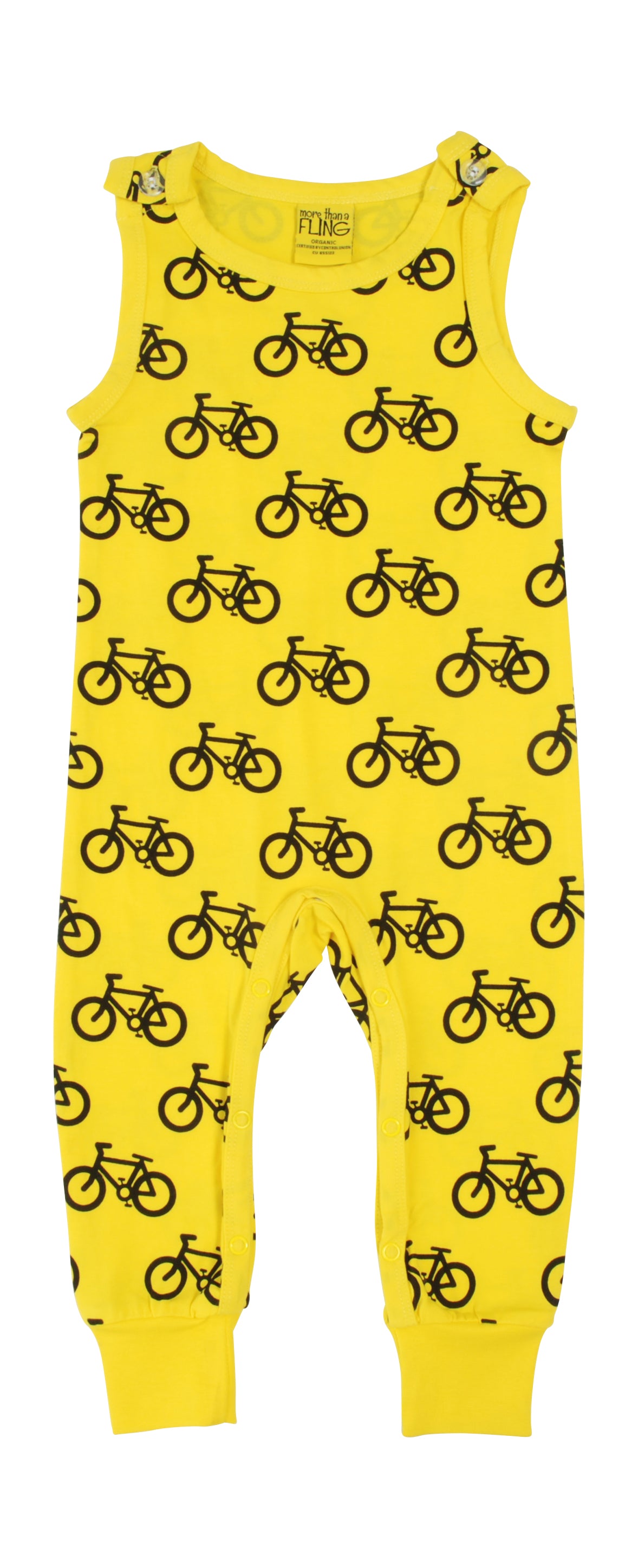 More Than A Fling Playsuit Bike Yellow - Pakje Geel Fietsen
