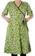 Duns Sweden ADULT - Wrap Shortsleeve Fluttersleeve Dress - Overslag Jurk Korte Vlindermouw Salix Willow Wilgenkatje Greenery
