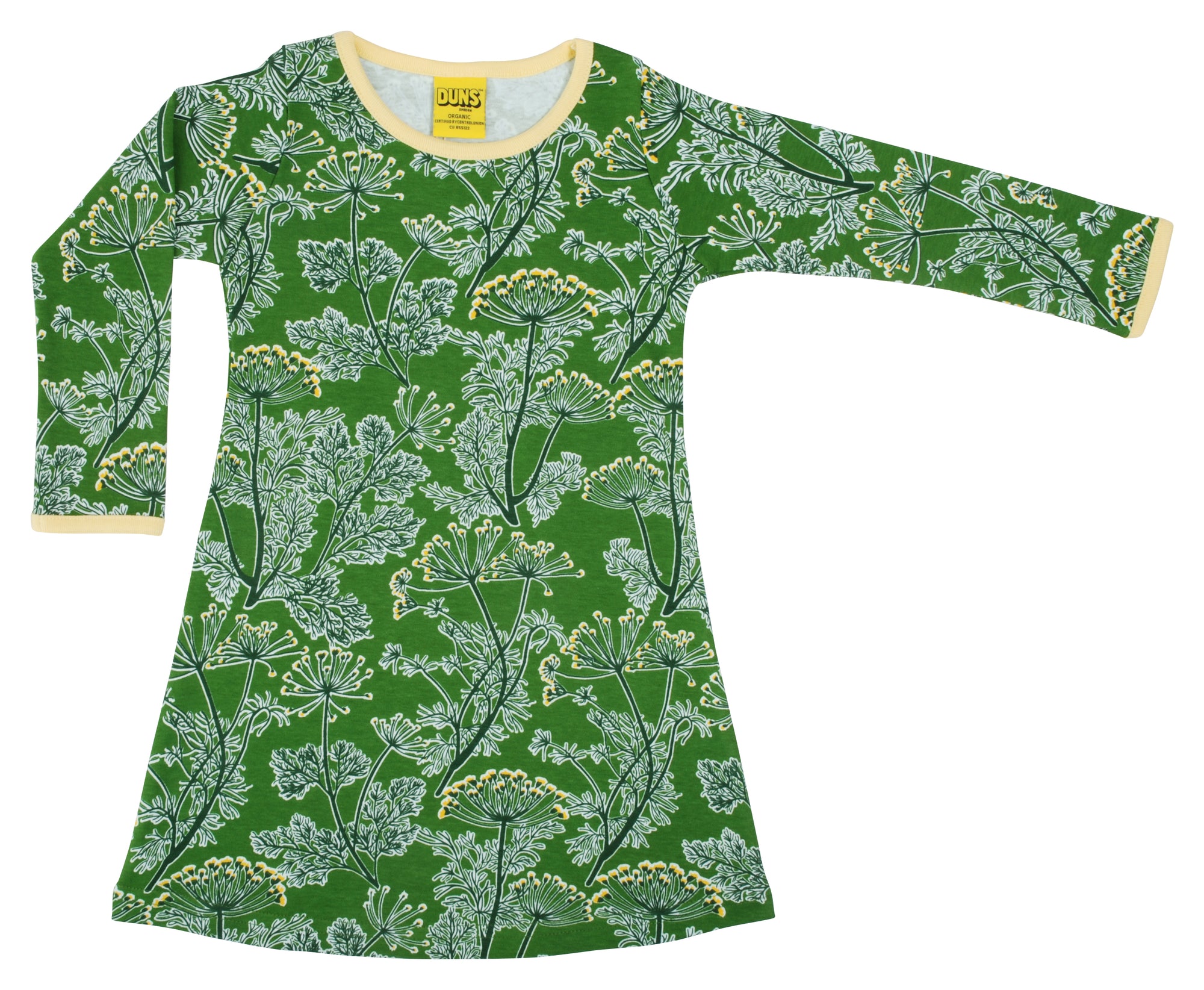 Duns Sweden - Longsleeve Dress Dill Cactus Green