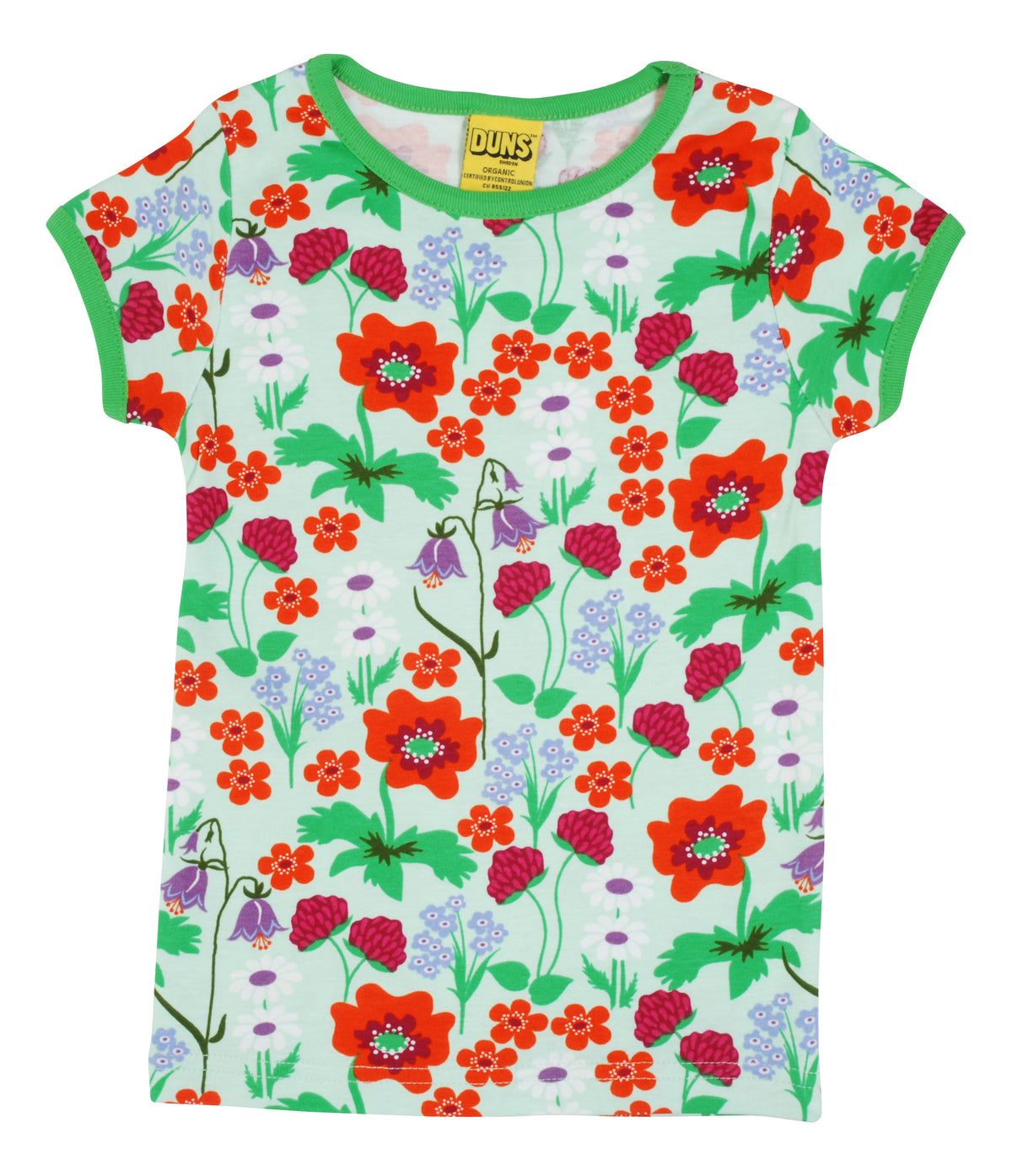 Duns Sweden - T-shirt Summer Flowers Bay Green