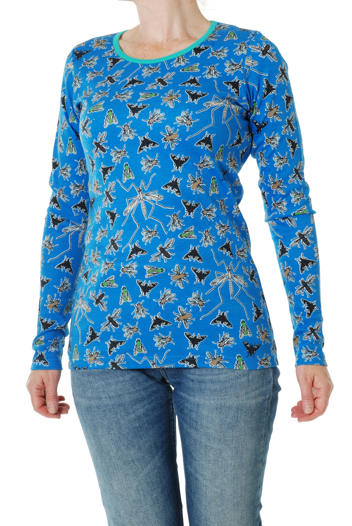 Duns Sweden ADULT Longsleeve Flies Blue - Lange Mouw Shirt Vliegen