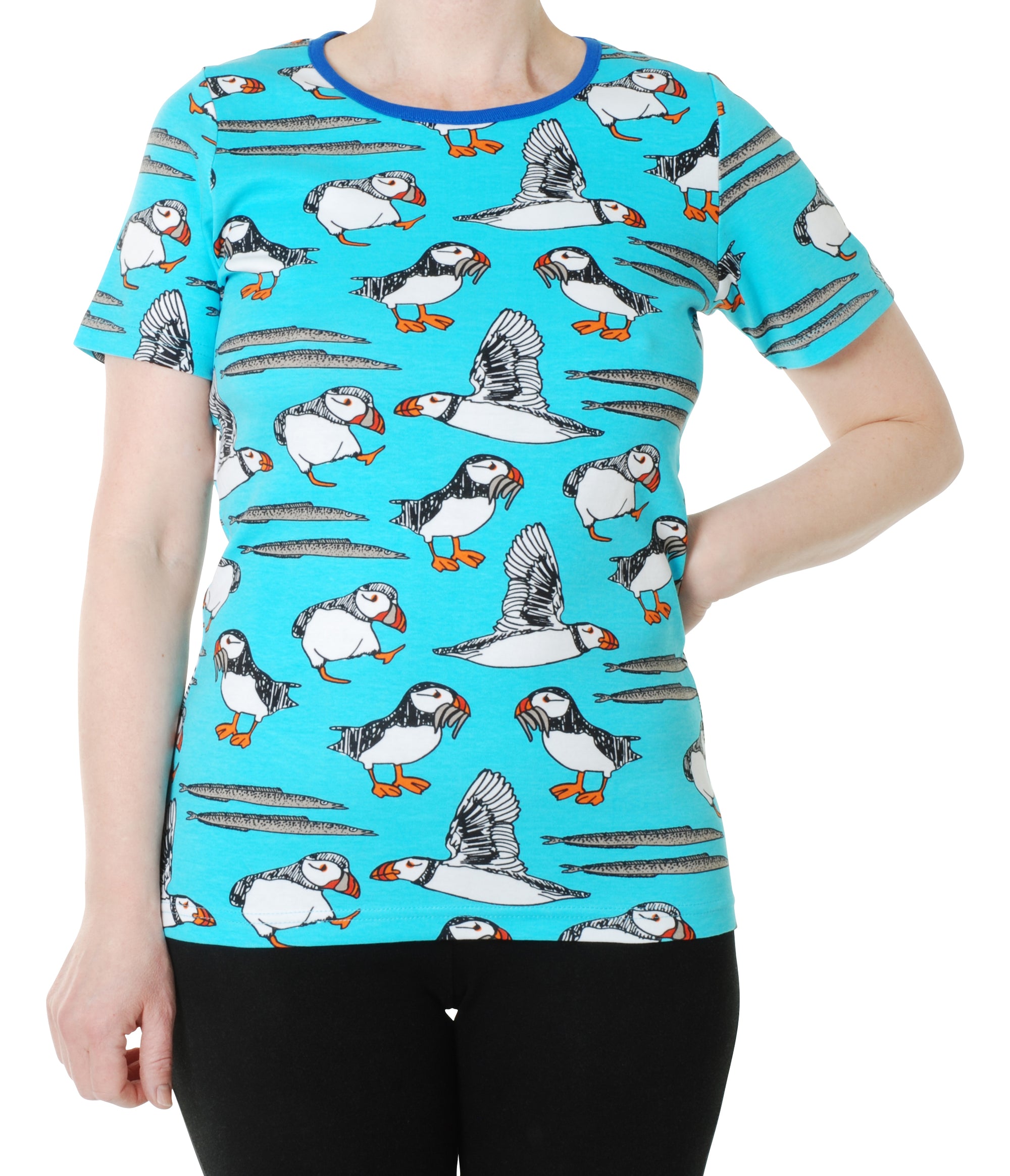 Duns Sweden ADULT T-Shirt Puffin Atol Papegaaiduiker Turquoise