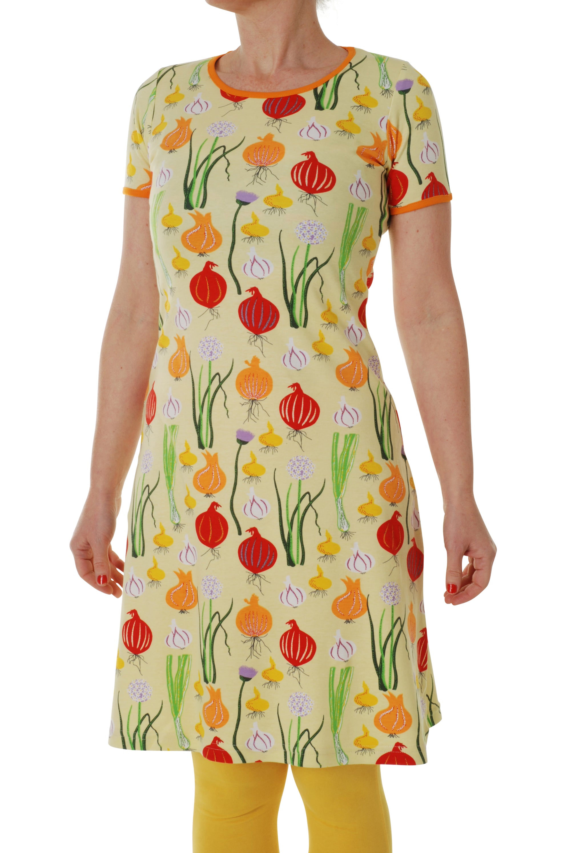 Duns Sweden ADULTS - Shortsleeve Dress Garlic, Chives & Onions - Look & uien Pale Green