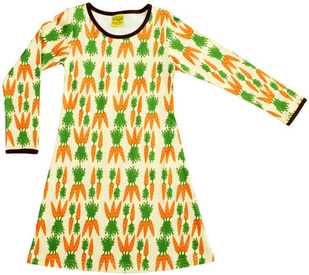 Duns Sweden - Longsleeve Dress Yellow Carrots