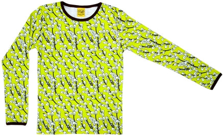 Duns Sweden - Longsleeve Willow Lime - Shirt Lange Mouw Wilgenkatjes Lime