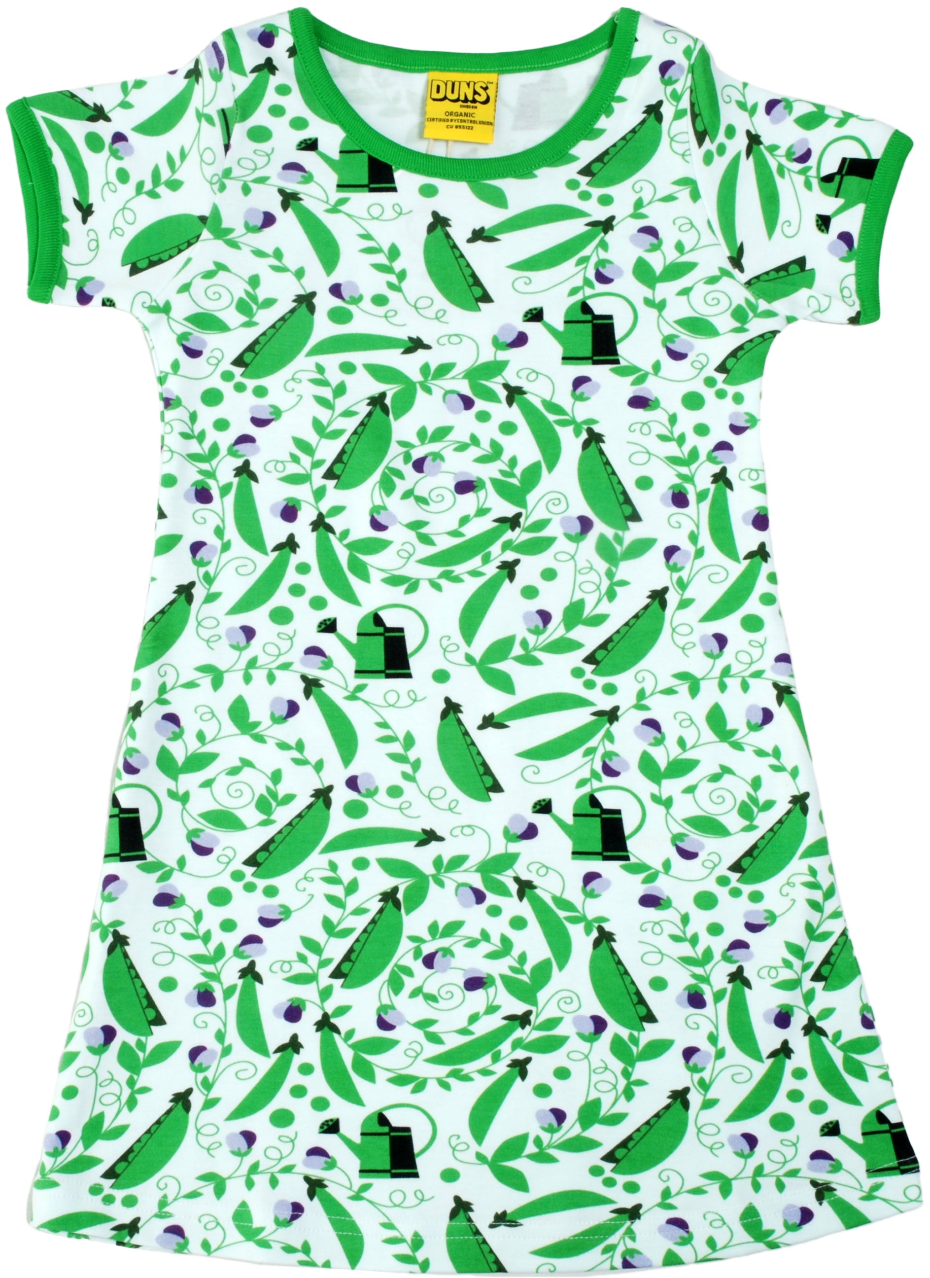 Duns Sweden - Shortsleeve Dress Pea Green - Jurk Korte Mouw Peultjes