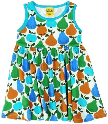 Duns Sweden - Sleeveless Dress Fruits Turquoise - Zwierjurk Appels & Peren Turquoise