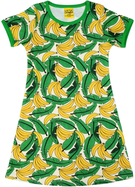 Duns Sweden - Shortsleeve Dress Bananas Pale Yellow - Jurkje Bananen Geel