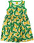Duns Sweden - Sleeveless Gather Dress Bananas Pale Yellow - Zwierjurk Bananen Geel