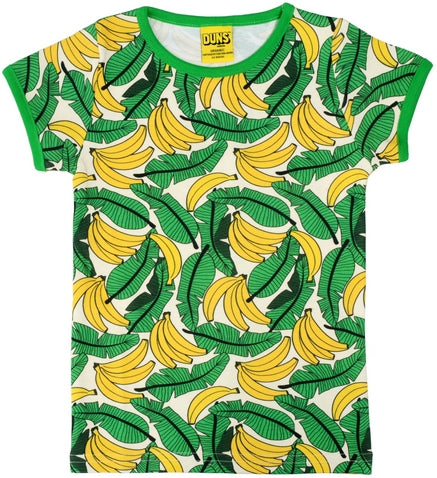 Duns Sweden - T-Shirt Bananas Pale Yellow - Shirt Korte Mouw Bananen Lichtgeel