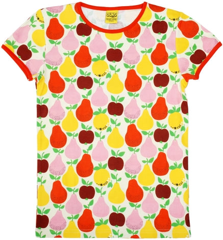 Duns Sweden -  LADIES T-Shirt Fruits Yellow - Shirt Korte Mouw Fruit Lichtgeel