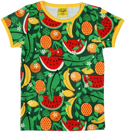 Duns Sweden - LADIES T-Shirt Tropical Swamp - Shirt Korte Mouw Tropisch Fruit