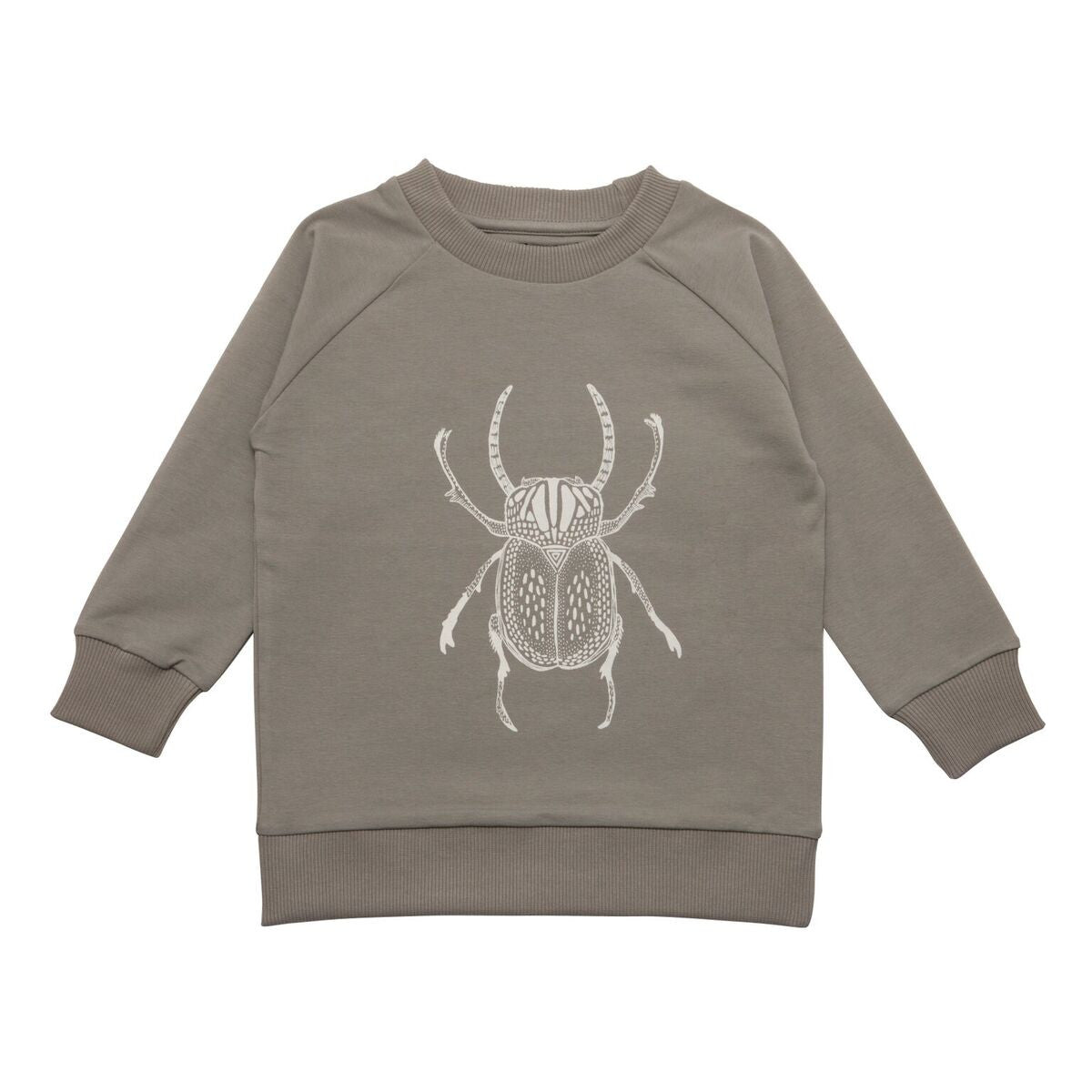 *B-KEUS* Iglo + Indi Sweater Beetle - Lichtgrijze Trui met Witte Kever