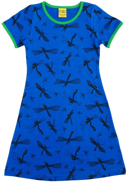 More Than A Fling Dress Blue Dragonflies - Blauwe Jurk Libellen