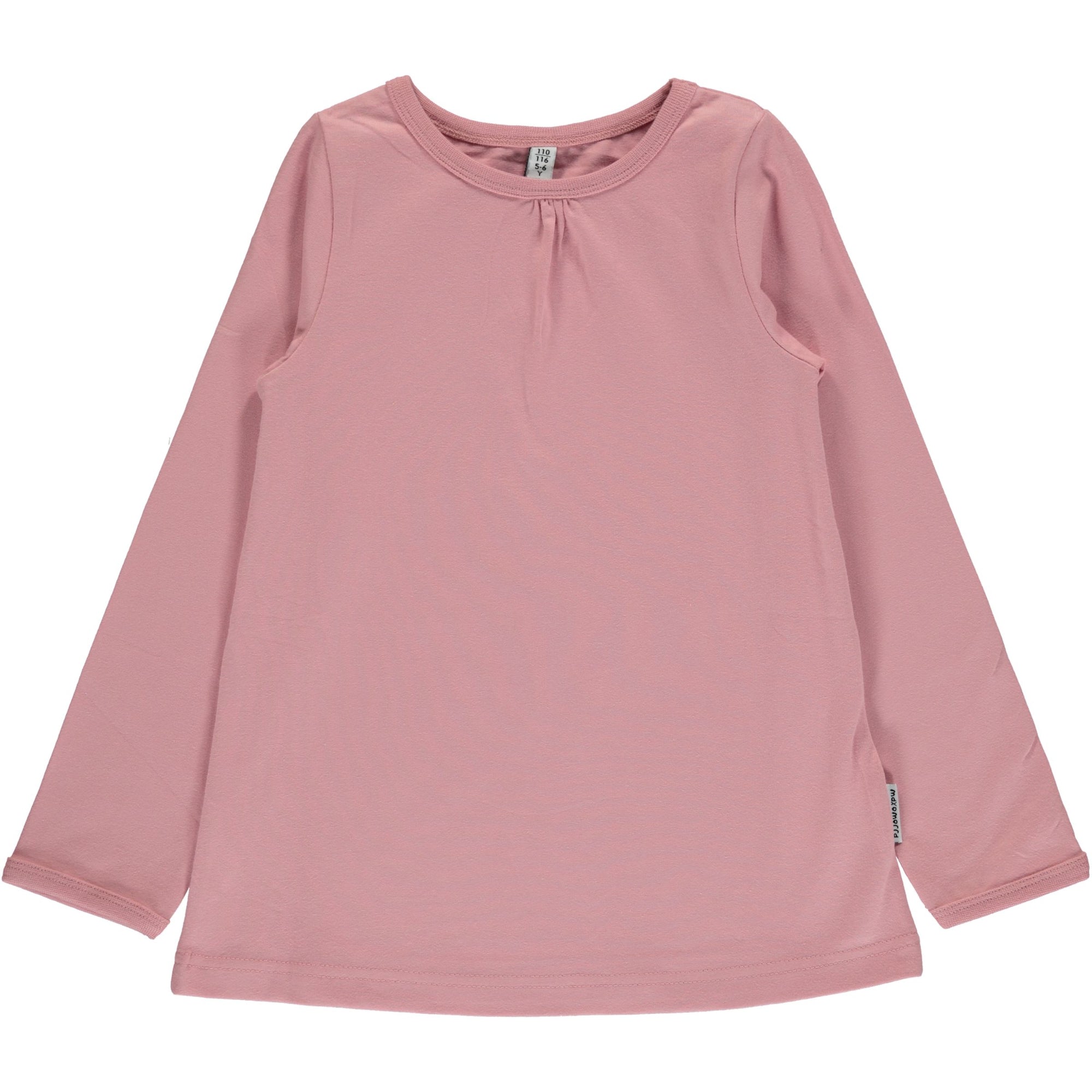 Maxomorra Longsleeve A-Line Soft Pink - Poeder Roze Shirt A-Lijn
