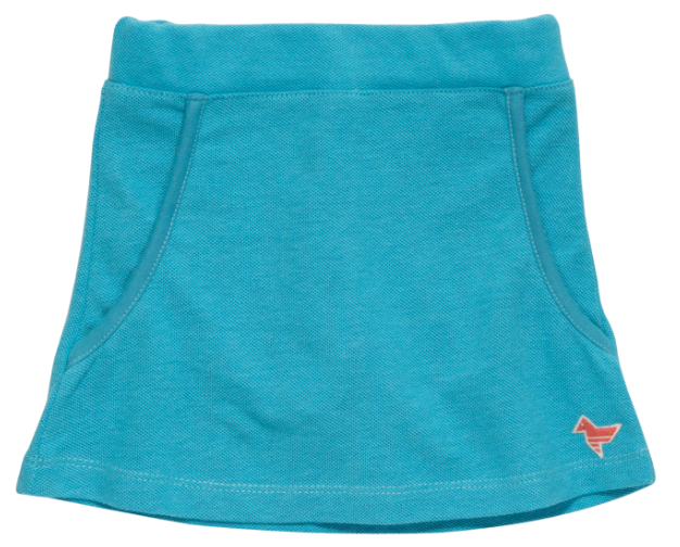 Dis une Couleur - Skirt Icon Turquoise Pockets Rokje met Steekzakken
