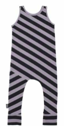 Moi - Jumpsuit Sleeveless Stripes Black Grey - Zomerpak Mouwloos Strepen