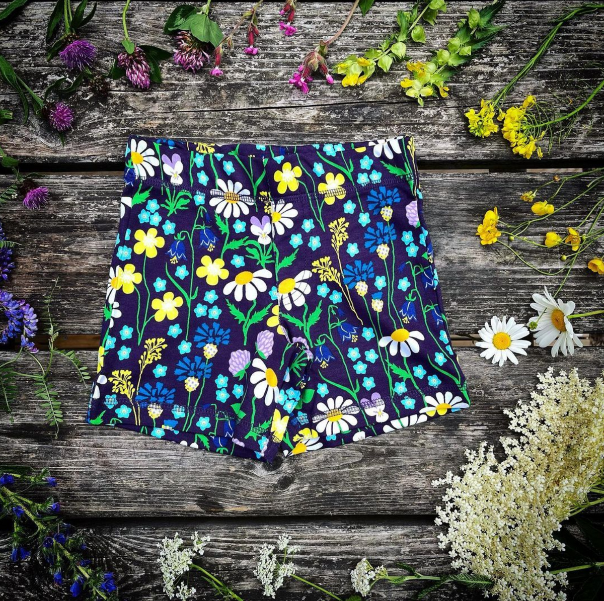 Duns Sweden - Shorts Midsummer Flowers Purple - Korte Broek