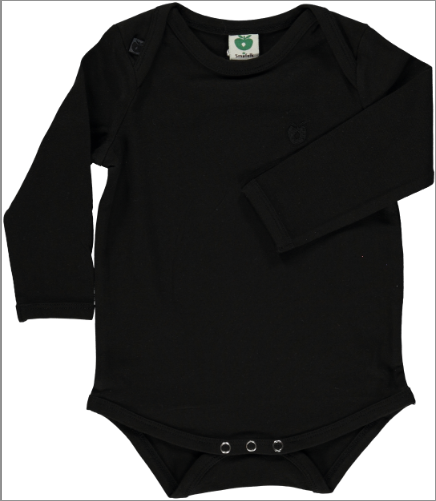 Smafolk - Body Longsleeve Black Zwarte Romper