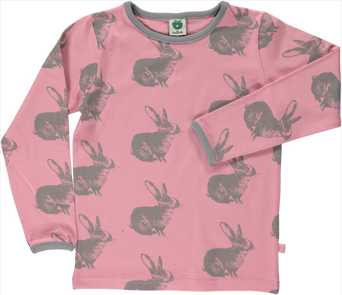 Smafolk Longsleeve Roze Konijn - Rabbit Blush Rose