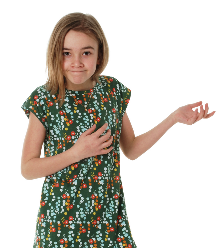 Duns Sweden - Shortsleeve Dress Small Flower Green - Jurk Korte Mouw Bloemetjes Groen