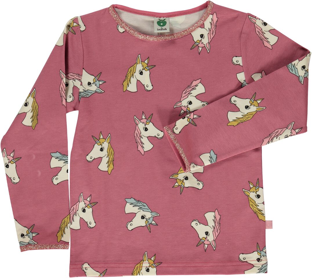 Smafolk Longsleeve Mesa Rosa Unicorn - Roze Eenhoorn
