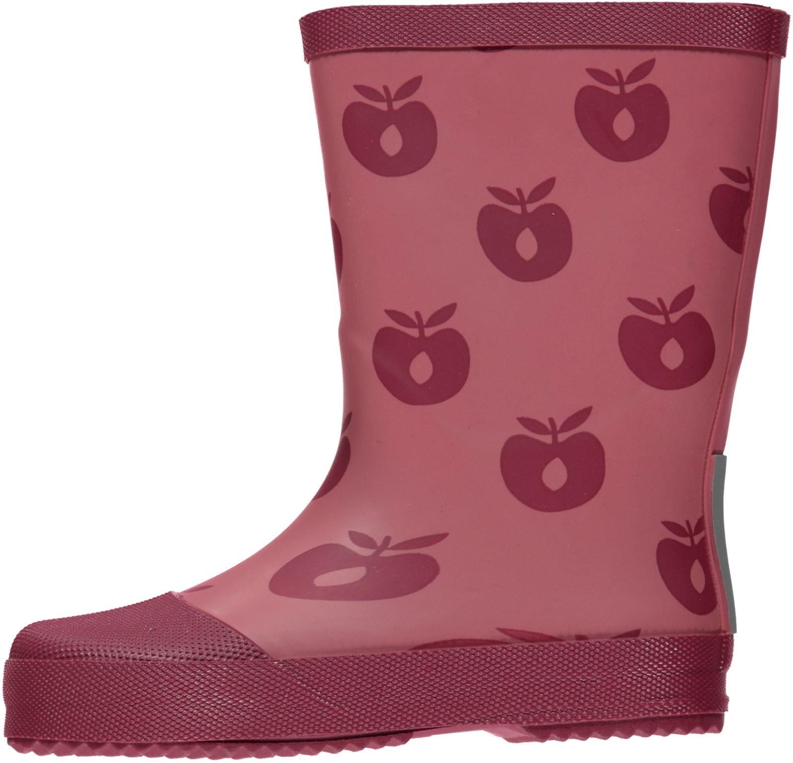 Smafolk Donker Roze Regenlaarzen Appels - Mesa Roze Rain Boots Apple