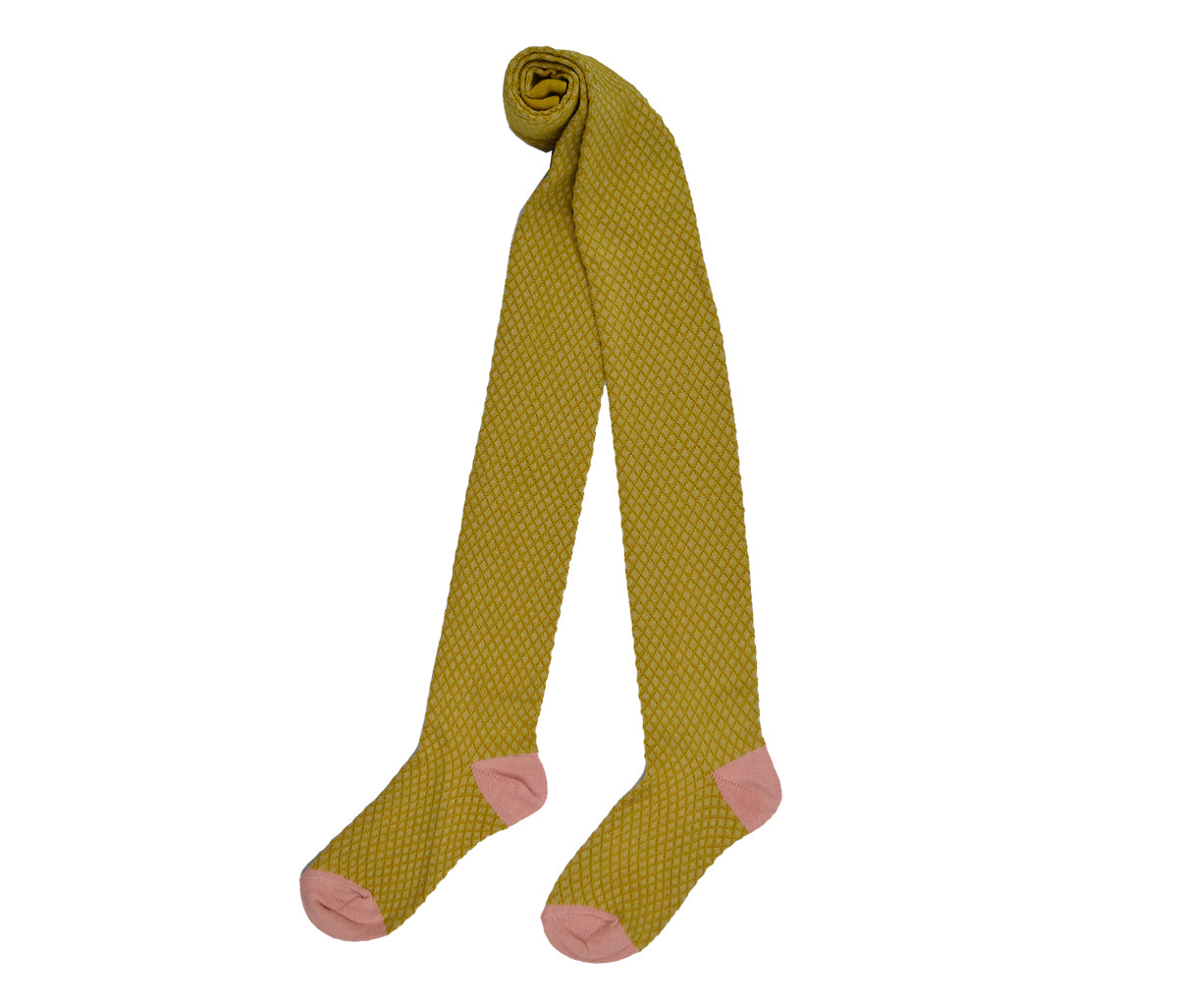 Baba Kidswear - Tights Mustard - Pink Foot