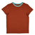 Baba Kidswear - T-shirt Boys Ginger bread  - Effen Shirt Gestreept Boordje Oranjebruin
