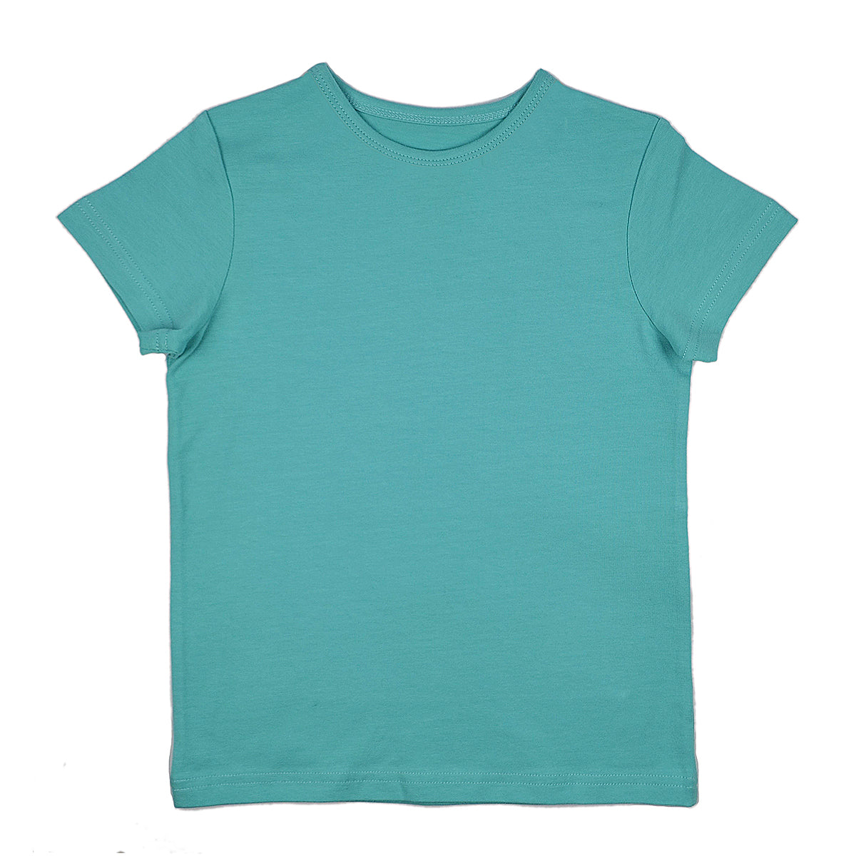 Baba Kidswear - T-shirt Girls Aqua - Effen Shirt Aqua