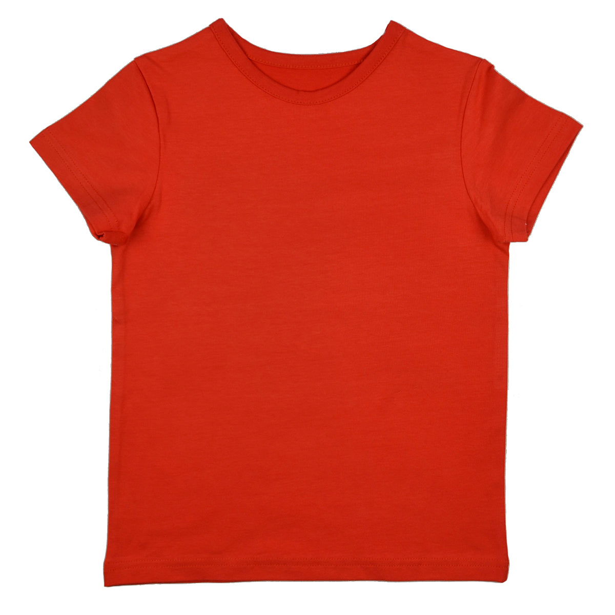 Baba Kidswear - T-shirt Girls Grenadine - Effen Shirt Oranjerood