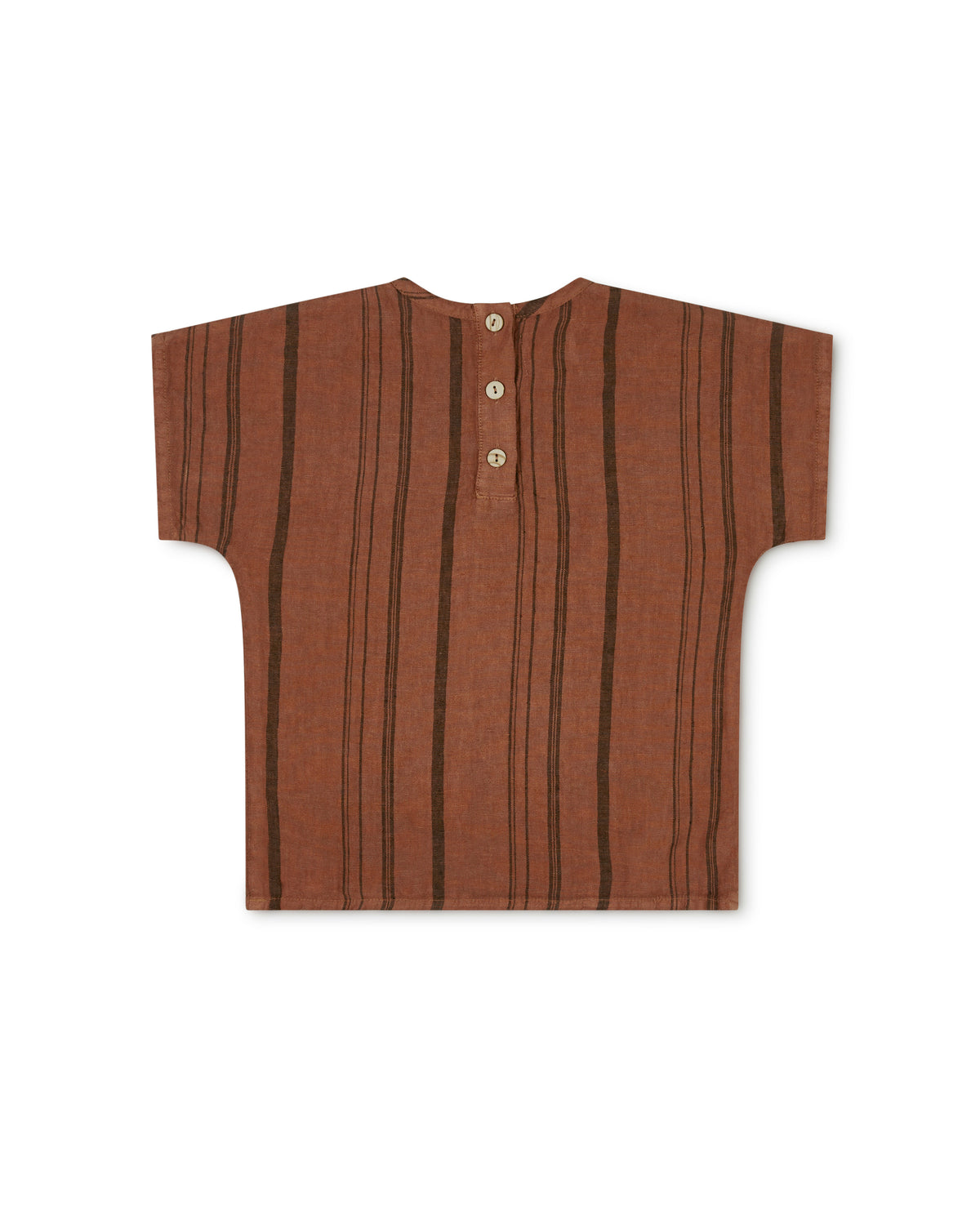 Matona Arlo T-Shirt Sienna Striped - Linnen Shirt Gestreept