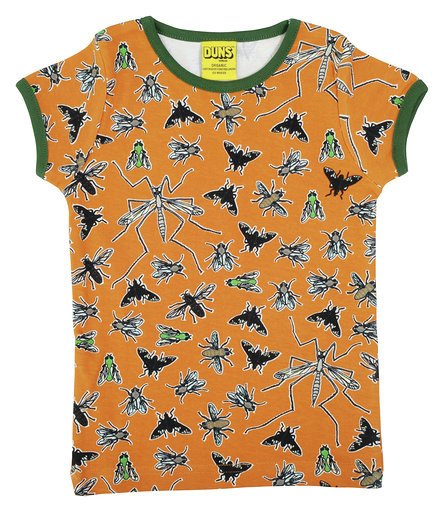 Duns Sweden - T-shirt Flies Pumpkin - Shirtje Vliegen Pompoen Oranje