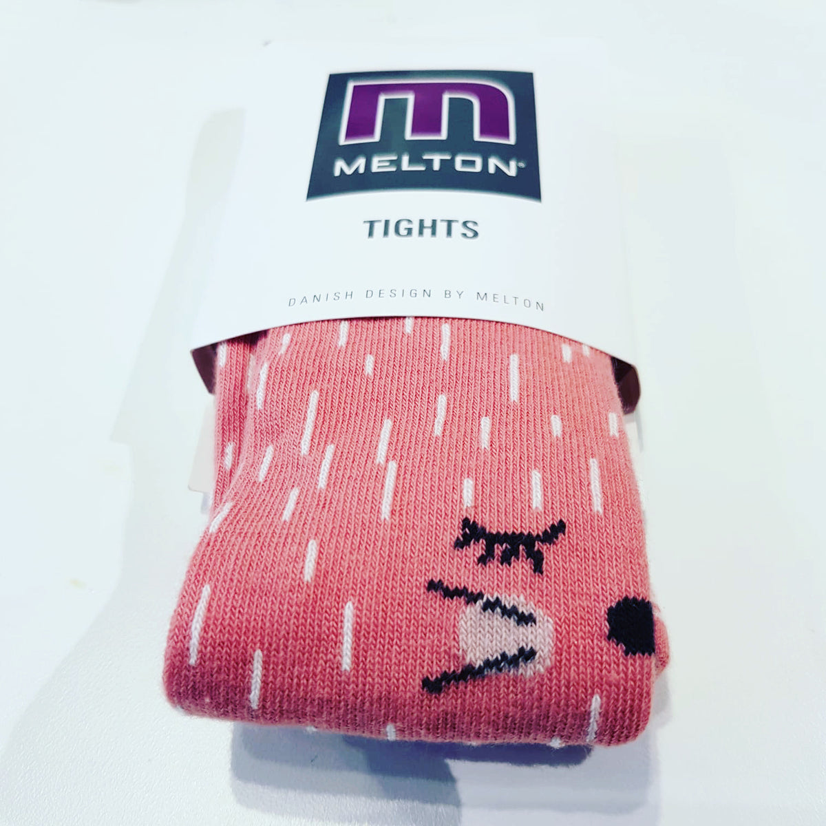 Melton - Tights Soft Pink Sleepy Face