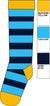 Duns Sweden Kneesocks Striped Blue/Turquoise