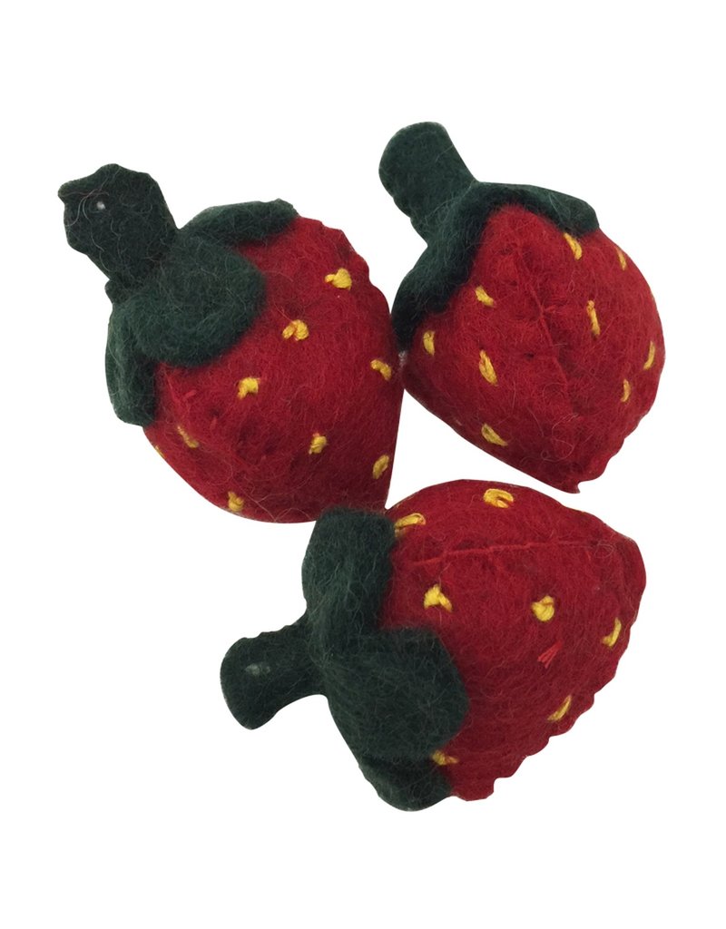 Papoose Toys - Strawberry set of 3 - Aardbeien set van 3