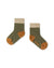 Matona Ribbed Socks Olive Colour Block - Sokken Olijf